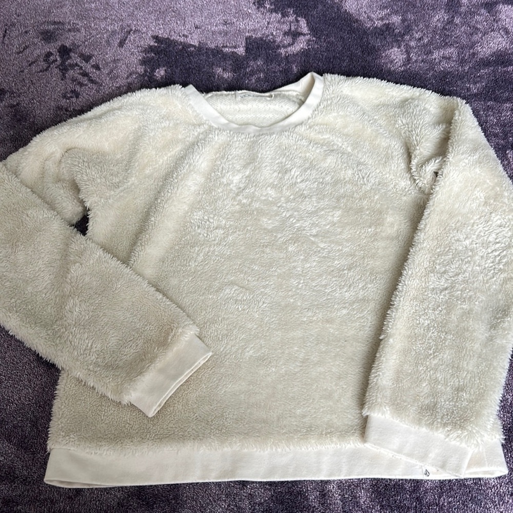 Volcom furry cream sweatshirt M
